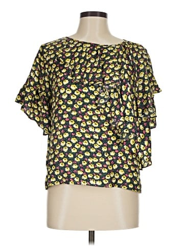 J.Crew Collection Short Sleeve Silk Top (view 1)