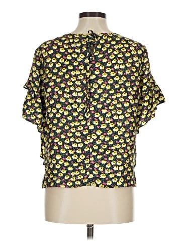 J.Crew Collection Short Sleeve Silk Top (view 2)