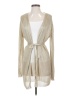Lioness 100% Polyester Tan Silver Cardigan Size XS - photo 1