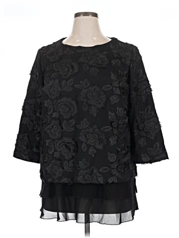 Black Label by Chico's 3/4 Sleeve Blouse (view 1)