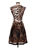 Boston Proper 100% Polyester Animal Print Brown Cocktail Dress Size 2 - photo 2