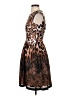 Boston Proper 100% Polyester Animal Print Brown Cocktail Dress Size 2 - photo 5