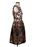 Boston Proper 100% Polyester Animal Print Brown Cocktail Dress Size 2 - photo 4