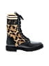 Fendi 100% Leather Black Biker Boots Size EU 37 - photo 1