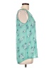 Pink Owl 100% Polyester Teal Sleeveless Blouse Size L - photo 4