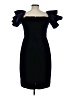 Eliza J Solid Black Cocktail Dress Size 10 - photo 2