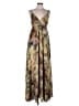 L'Agence 100% Polyester Tie-dye Brown Casual Dress Size Lg (3) - photo 1