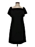 Charles Henry Solid Black Casual Dress Size S - photo 1