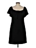 Charles Henry Solid Black Casual Dress Size S - photo 2