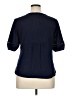 Como Vintage Blue Short Sleeve Blouse Size XL - photo 2
