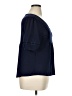 Como Vintage Blue Short Sleeve Blouse Size XL - photo 4