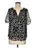 Ann Taylor LOFT 100% Polyester Black Short Sleeve Blouse Size M - photo 1