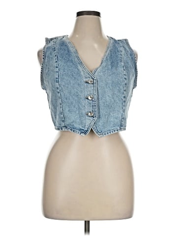 Zara Denim Vest (view 1)