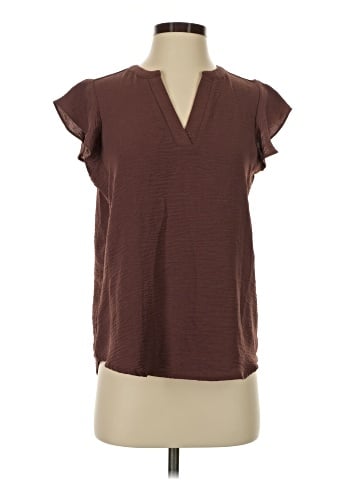 Adrianna Papell Short Sleeve Blouse (view 1)