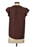Adrianna Papell 100% Polyester Brown Short Sleeve Blouse Size XS - photo 2