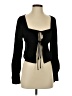 Leith Black Long Sleeve Blouse Size XS - photo 1