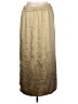 Gap 100% Polyester Metallic Gold Casual Skirt Size L (tall) - photo 2