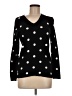 Tommy Hilfiger 100% Cotton Polka Dots Black Pullover Sweater Size M - photo 1