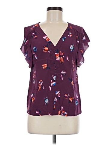 Rebecca Taylor Short Sleeve Silk Top (view 1)