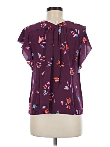 Rebecca Taylor Short Sleeve Silk Top (view 2)