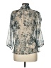 Talbots Silver 3/4 Sleeve Blouse Size 6 - photo 2