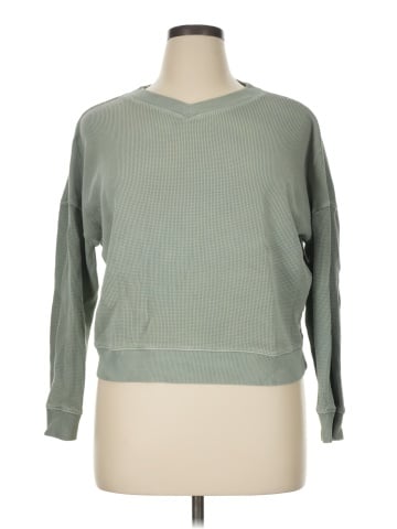 Madewell Waffle Knit Boxy Sweatshirt Tee (view 1)