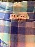 3J Workshop 100% Cotton Plaid Blue 3/4 Sleeve Button-Down Shirt Size 3X - photo 7