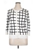 Halogen 100% Cotton Checkered-gingham White Cardigan Size XL - photo 1