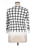 Halogen 100% Cotton Checkered-gingham White Cardigan Size XL - photo 2