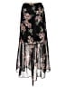 Bobeau 100% Polyester Floral Black Casual Skirt Size M - photo 2