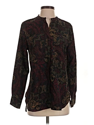 Larry Levine Long Sleeve Blouse (view 1)