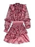 Aqua 100% Polyester Paisley Burgundy Dress Size 4 - 5 - photo 1