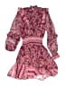 Aqua 100% Polyester Paisley Burgundy Dress Size 4 - 5 - photo 2