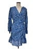 MNG 100% Viscose Blue Cocktail Dress Size 8 - photo 1