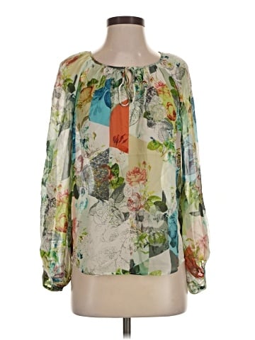 Leifsdottir 3/4 Sleeve Silk Top (view 1)