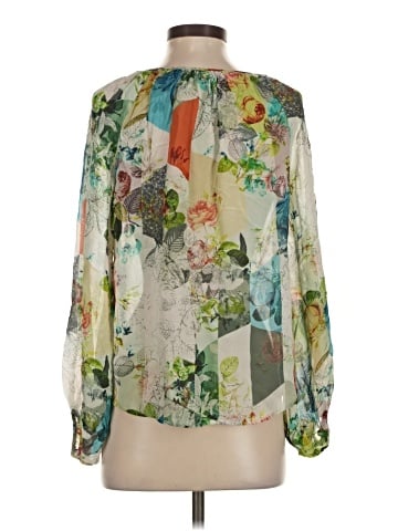 Leifsdottir 3/4 Sleeve Silk Top (view 2)
