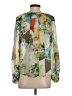 Leifsdottir 100% Silk Ivory 3/4 Sleeve Silk Top Size 0 - photo 2