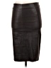 Brunello Cucinelli 100% Leather Black Brown wool skirt Size EU (IT) 40 / US 4 - photo 1