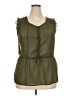 Mossimo Supply Co. 100% Polyester Green Sleeveless Blouse Size XXL - photo 1