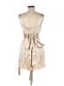 Reformation 100% Silk Ivory Tan Cocktail Dress Size 10 - photo 2