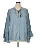 JunaRose 100% Polyester Blue 3/4 Sleeve Blouse Size 16 - photo 1
