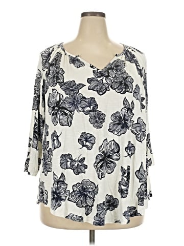 Lane Bryant 3/4 Sleeve T-Shirt (view 1)