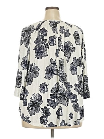 Lane Bryant 3/4 Sleeve T-Shirt (view 2)