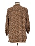 T Tahari 100% Polyester Animal Print Brown 3/4 Sleeve Blouse Size L - photo 2