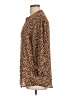 T Tahari 100% Polyester Animal Print Brown 3/4 Sleeve Blouse Size L - photo 5
