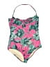 J.Crew Tropical Pink One Piece Swimsuit Size 12 - photo 1