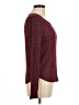 Socialite Tweed Burgundy Pullover Sweater Size M - photo 4