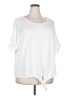 AB Studio White Short Sleeve Top Size 3X - photo 1