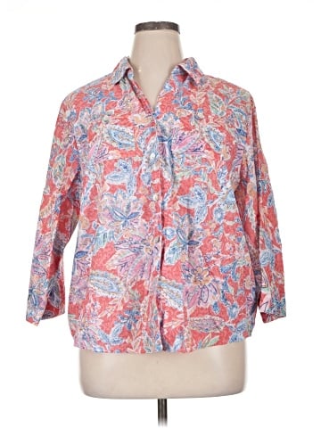 Alfred Dunner 3/4 Sleeve Button-Down Shirt (view 1)