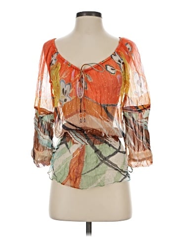 Cache 3/4 Sleeve Silk Top (view 1)